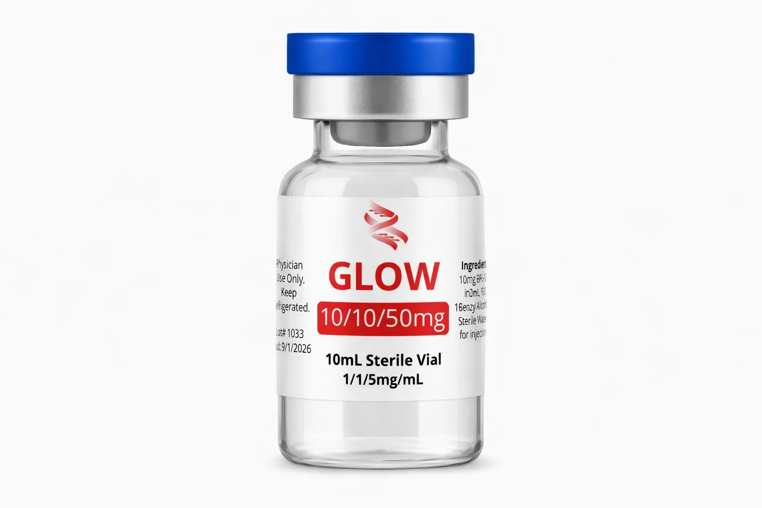 GLOW peptide blend vial